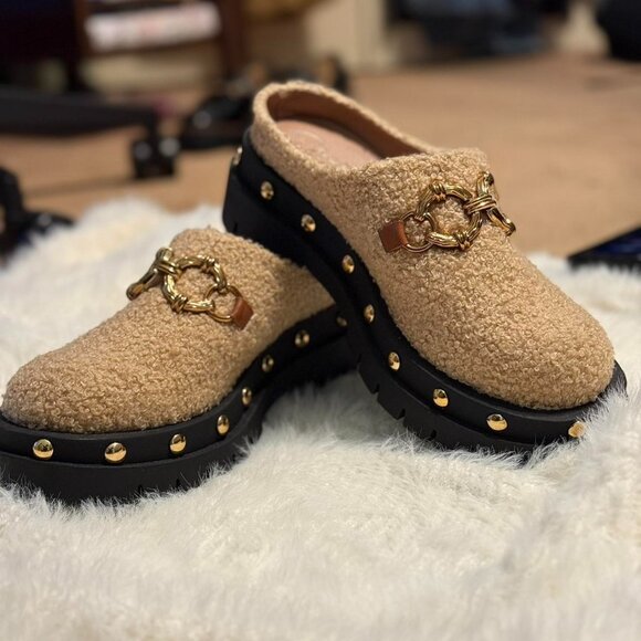 Circus NY Tan and black chunky platform clogs #chunkyshoes - Picture 1 of 5